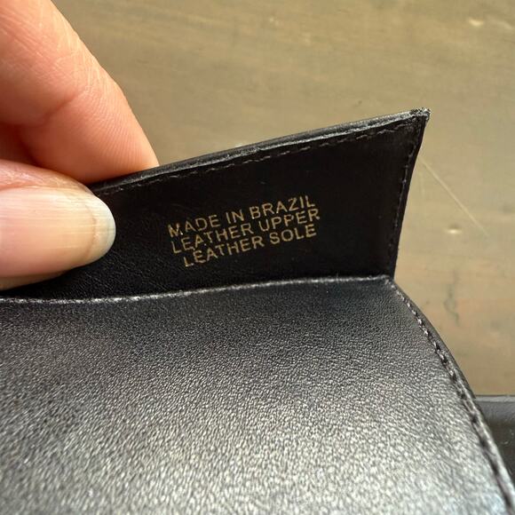 Trina Turk Black Laguna Leather Heel Sz 6.5 - Picture 6 of 15